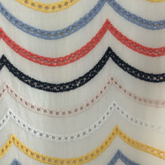 Colorful Chevron Ruffle Dress - Picture 4 of 6